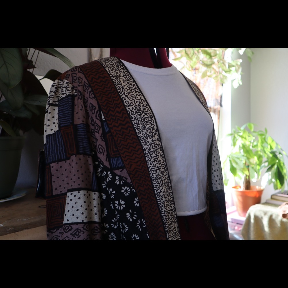 Multi pattern VINTAGE cardigan